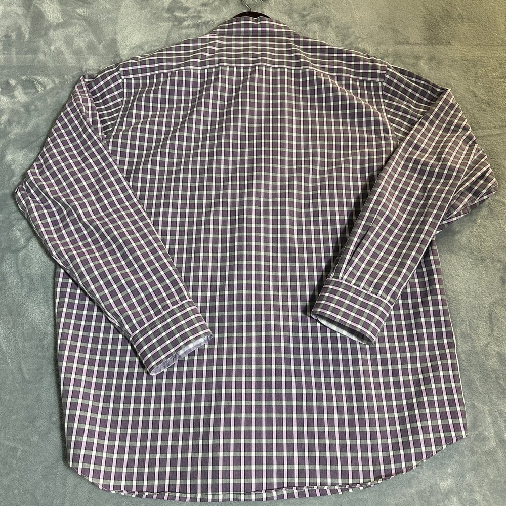 Egara No Iron Plaid Men's 2XLT Button Down Long Sleeve Preppy Colligiate - Picture 4 of 7